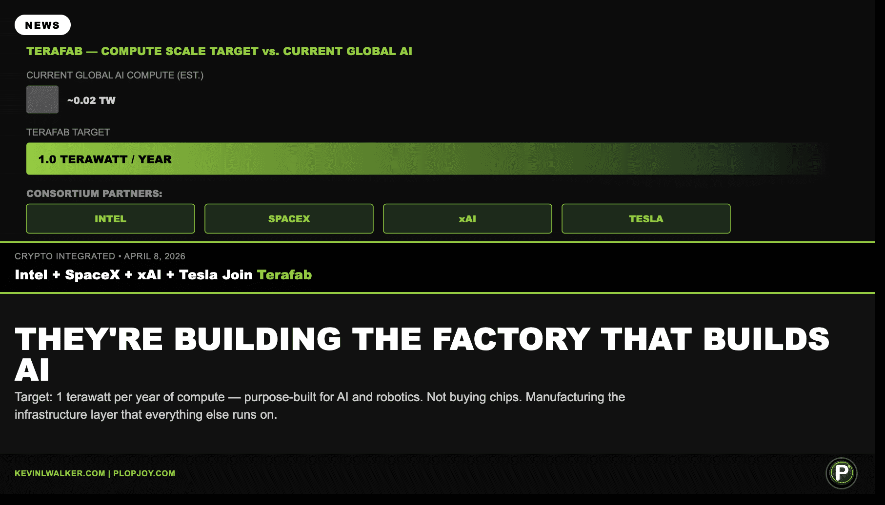 Intel, SpaceX, xAI, and Tesla Are Building the Factory That Builds AI