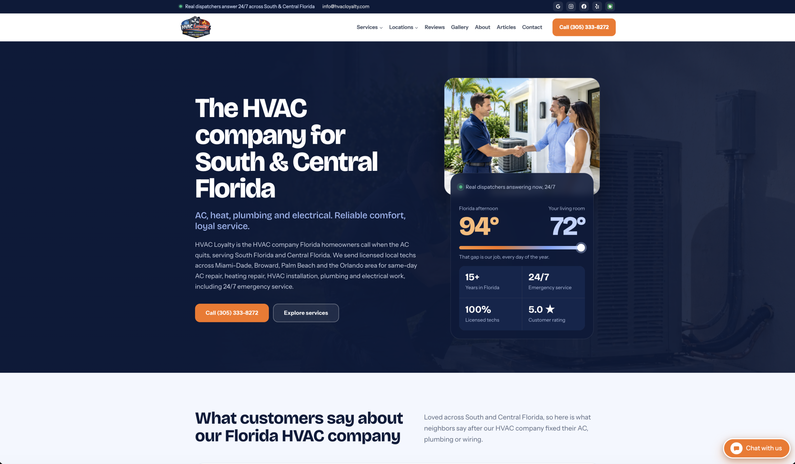 Web design Florida — HVAC Loyalty website by Plopjoy