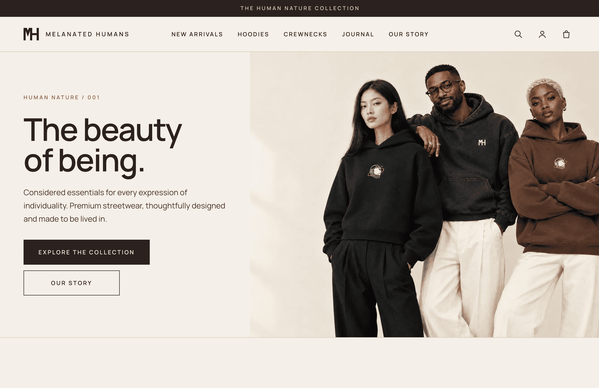 Brand identity design — Melanated Humans lifestyle brand by Plopjoy